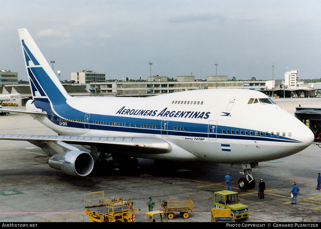 Aircraft Photo of LV-OHV | Boeing 747SP-27 | Aerolíneas Argentinas | AirHistory.net #694495