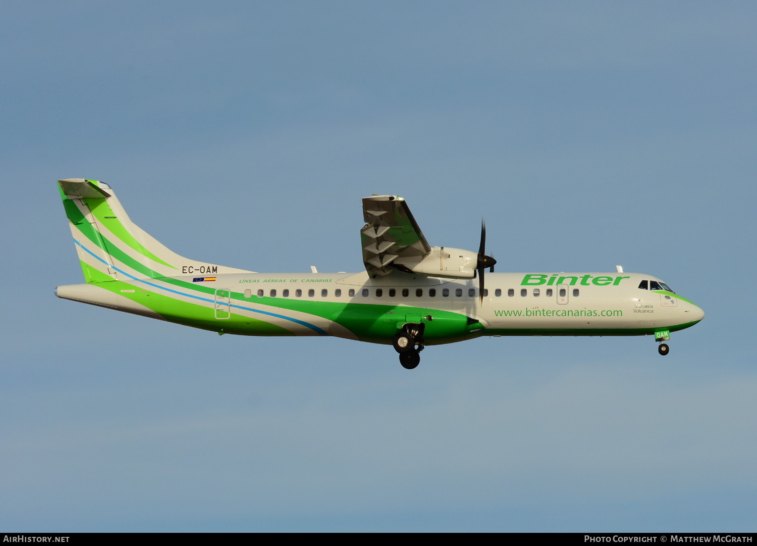 Aircraft Photo of EC-OAM | ATR ATR-72-600 (ATR-72-212A) | Binter Canarias | AirHistory.net #694506