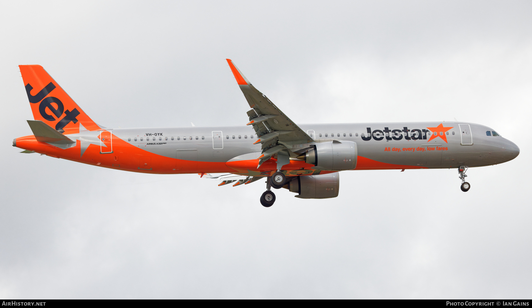 Aircraft Photo of VH-OYK | Airbus A321-251NX | Jetstar Airways | AirHistory.net #694670
