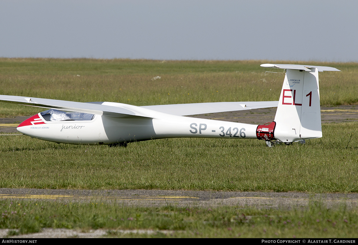 Aircraft Photo of SP-3426 | PZL-Bielsko SZD-51-1 Junior | Aeroklub Łódzki | AirHistory.net #694754
