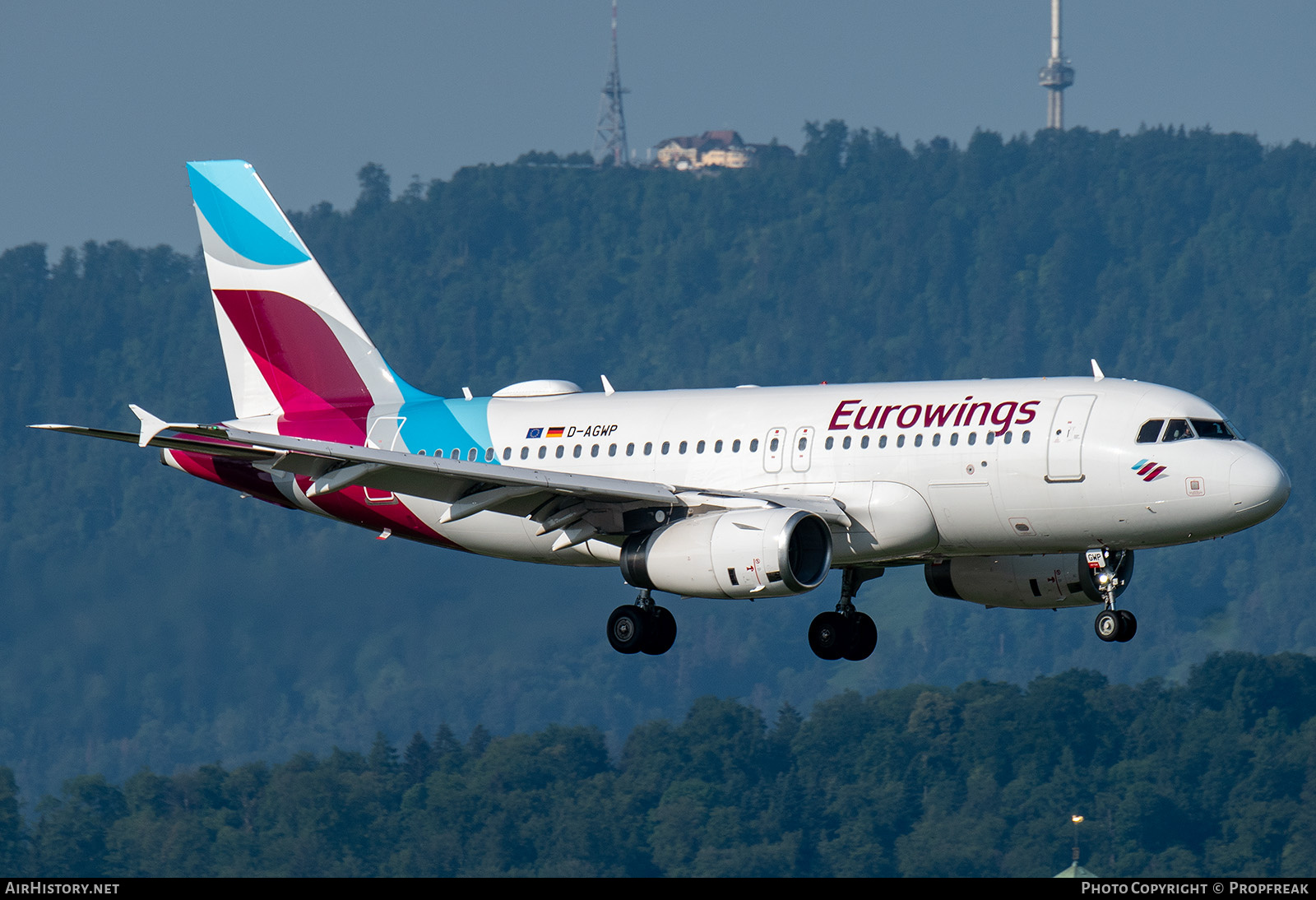 Aircraft Photo of D-AGWP | Airbus A319-132 | Eurowings | AirHistory.net #694860