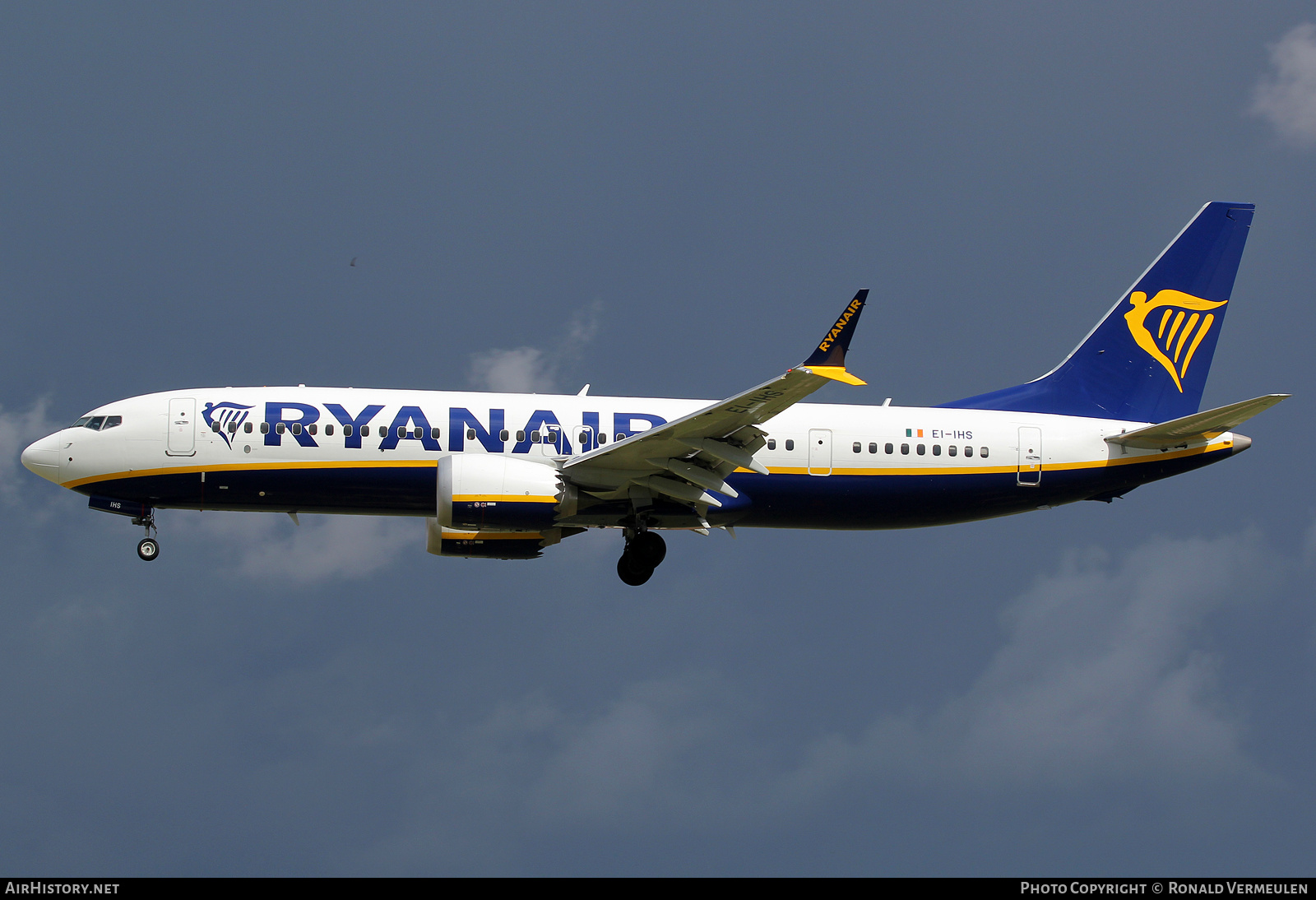 Aircraft Photo of EI-IHS | Boeing 737-8200 Max 200 | Ryanair | AirHistory.net #694973