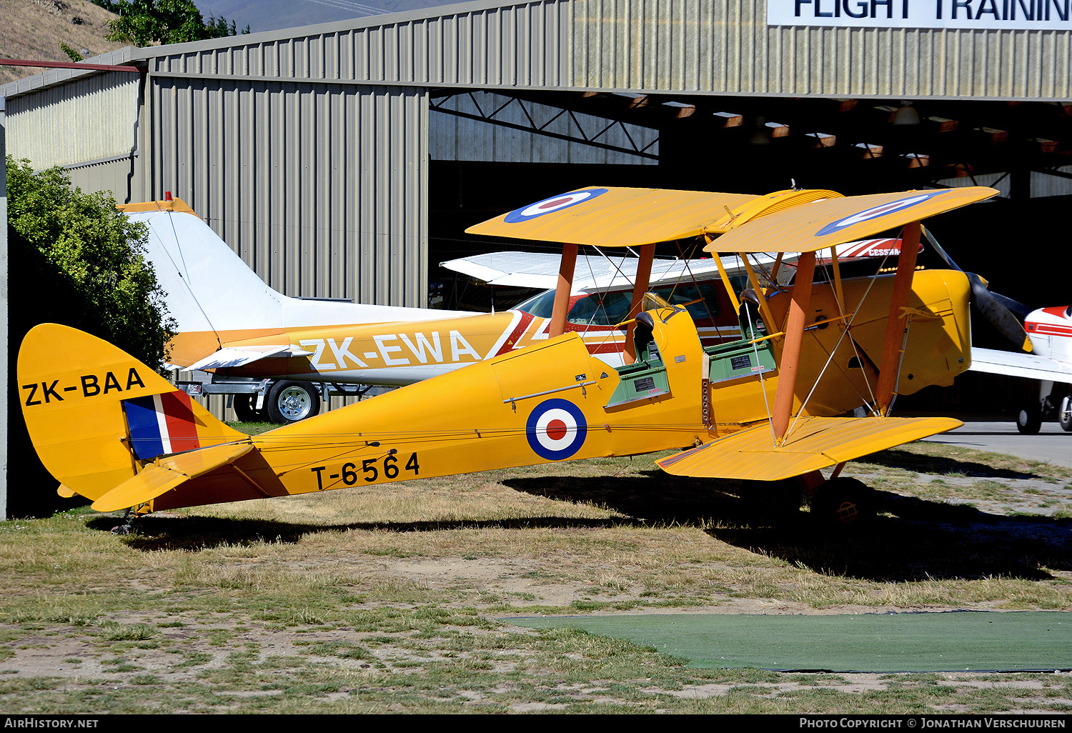 Aircraft Photo of ZK-BAA / T6564 | De Havilland D.H. 82A Tiger Moth | UK - Air Force | AirHistory.net #695186
