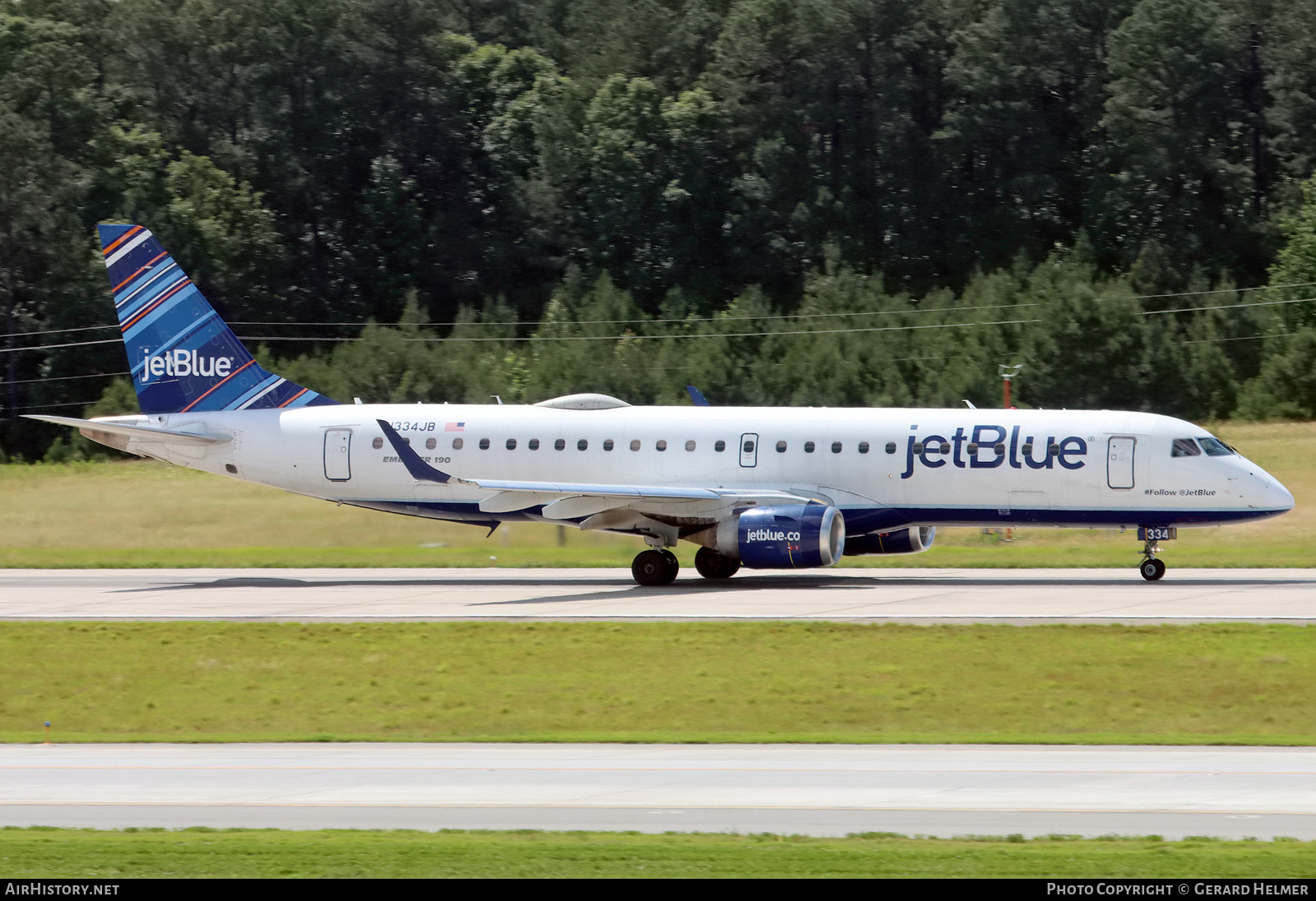 Aircraft Photo of N334JB | Embraer 190AR (ERJ-190-100IGW) | JetBlue Airways | AirHistory.net #695290