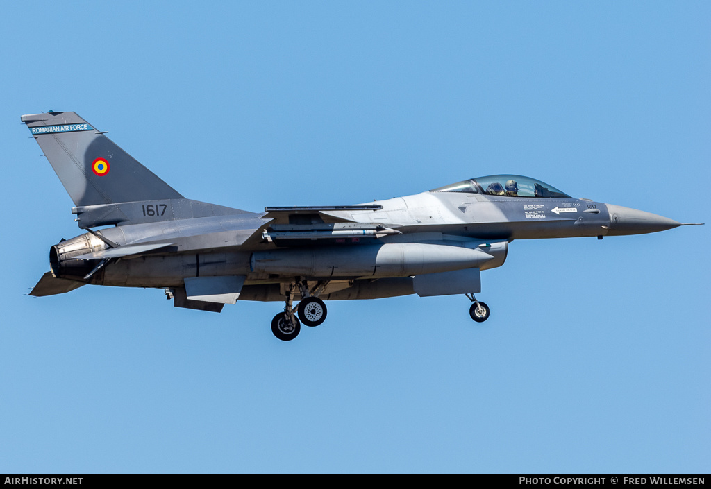 Aircraft Photo of 1617 | General Dynamics F-16AM Fighting Falcon | Romania - Air Force | AirHistory.net #695338