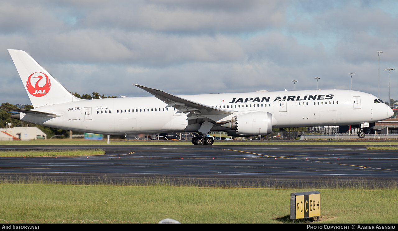 Aircraft Photo of JA875J | Boeing 787-9 Dreamliner | Japan Airlines - JAL | AirHistory.net #695437