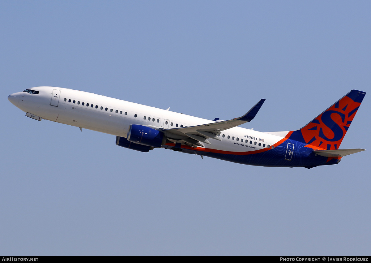 Aircraft Photo of N839SY | Boeing 737-800 | Sun Country Airlines | AirHistory.net #695571