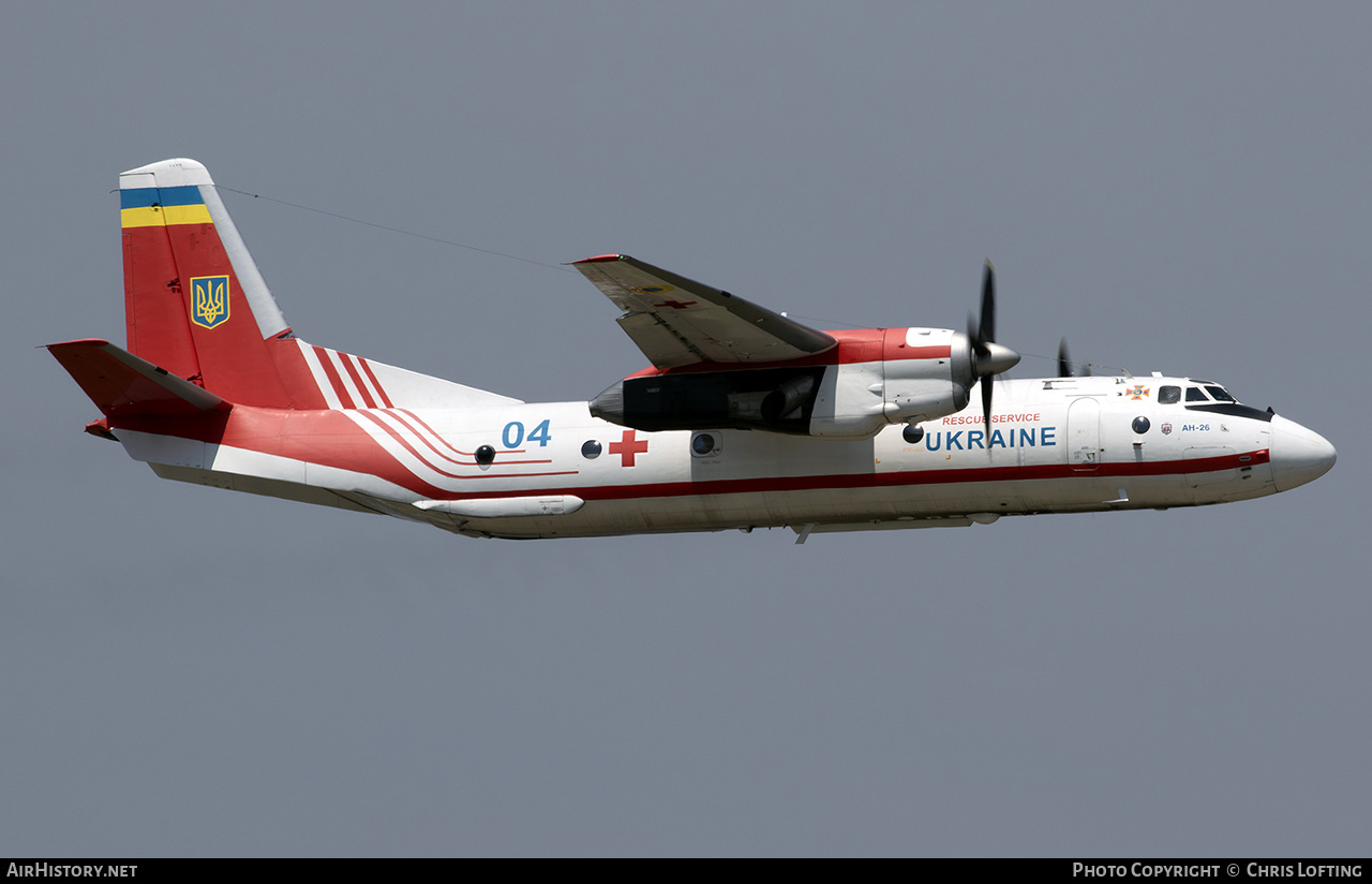 Aircraft Photo of 04 blue | Antonov An-26 | Ukraine - Ministry of Emergency Situations | AirHistory.net #695778