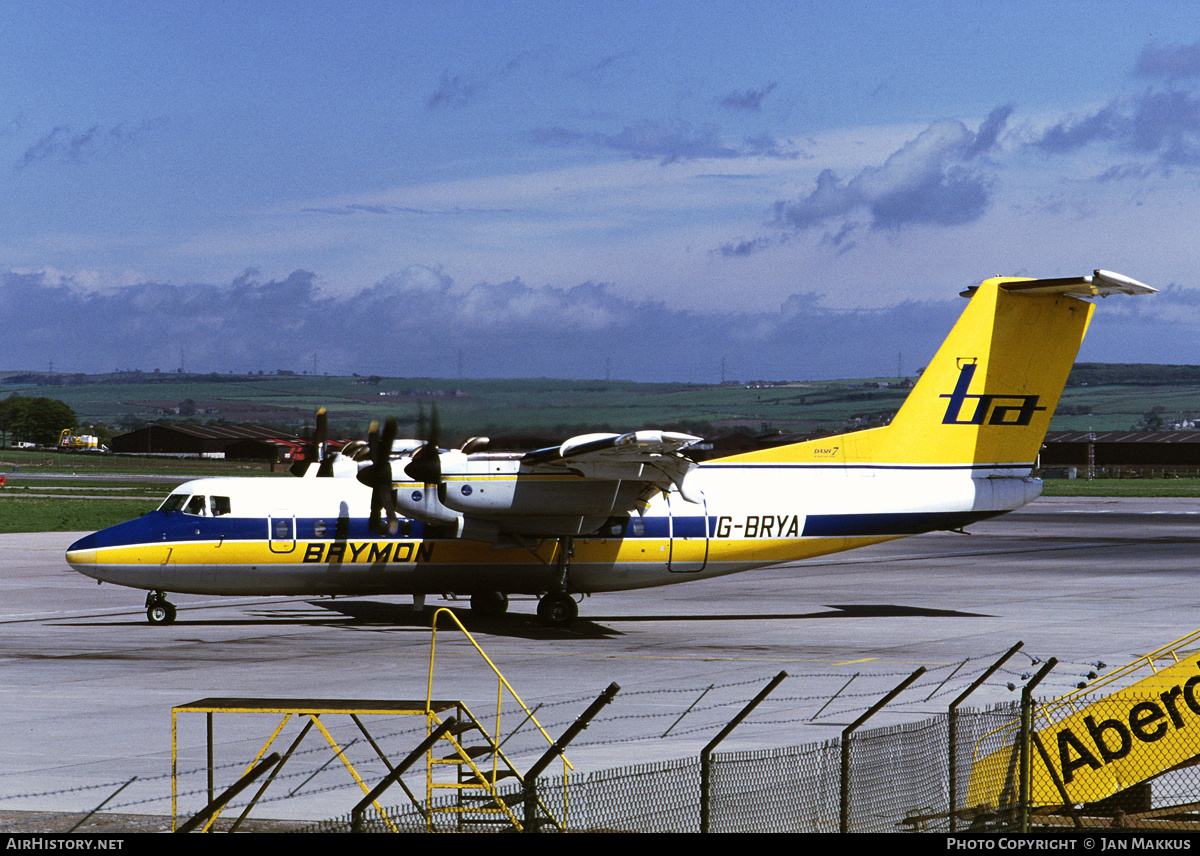 Aircraft Photo of G-BRYA | De Havilland Canada DHC-7-110 Dash 7 | Brymon Airways | AirHistory.net #696133