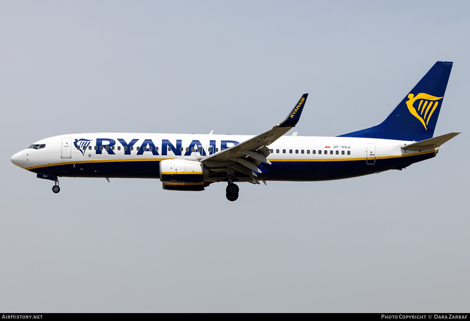 Aircraft Photo of SP-RKO | Boeing 737-8AS | Ryanair | AirHistory.net #696260