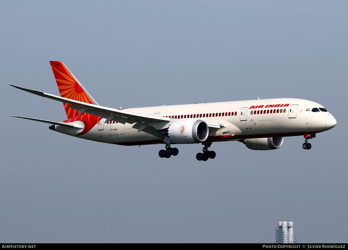 Aircraft Photo of VT-ANQ | Boeing 787-8 Dreamliner | Air India | AirHistory.net #696361