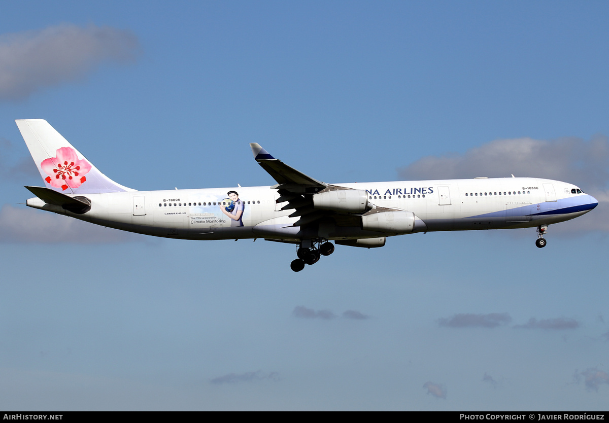 Aircraft Photo of B-18806 | Airbus A340-313X | China Airlines | AirHistory.net #696480