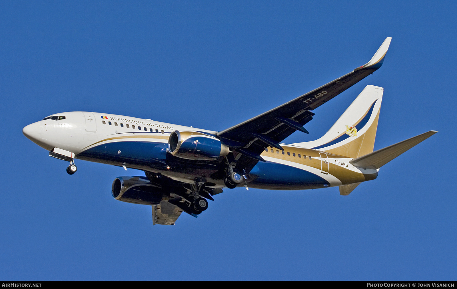 Aircraft Photo of TT-ABD | Boeing 737-74Q BBJ | Republique du Tchad | AirHistory.net #696623