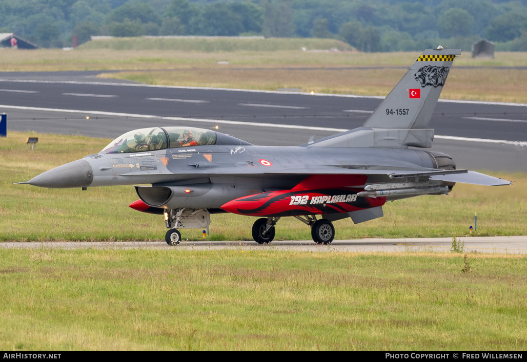 Aircraft Photo of 94-1557 | General Dynamics F-16D Fighting Falcon | Turkey - Air Force | AirHistory.net #696650