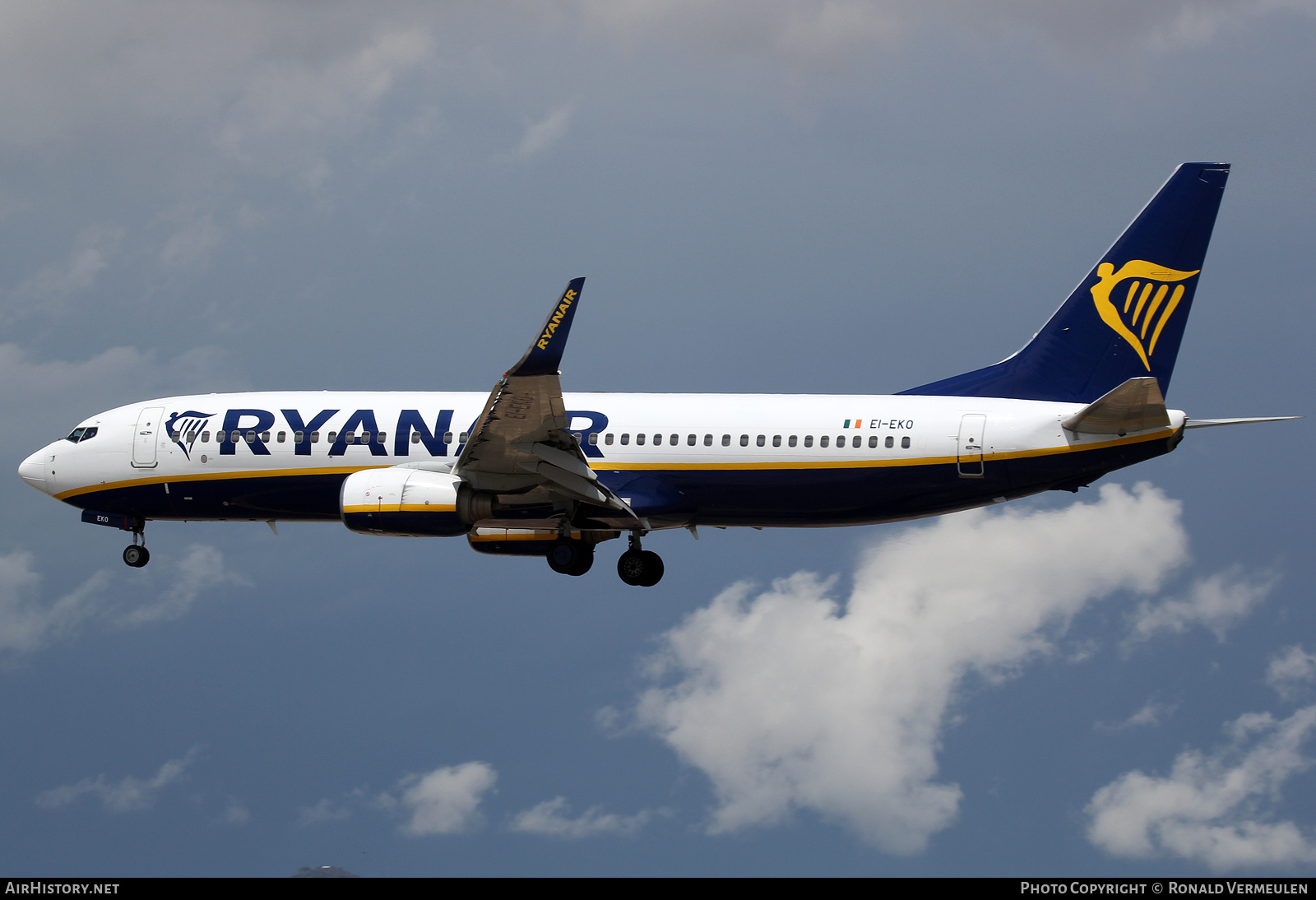 Aircraft Photo of EI-EKO | Boeing 737-8AS | Ryanair | AirHistory.net #696700