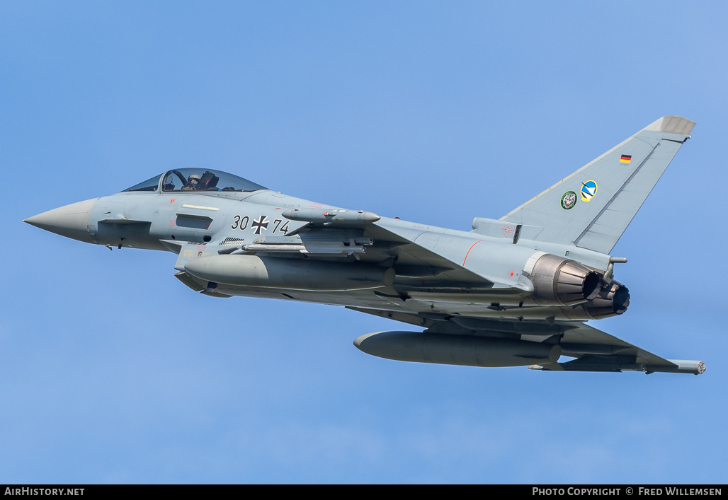 Aircraft Photo of 3074 | Eurofighter EF-2000 Typhoon S | Germany - Air Force | AirHistory.net #696760