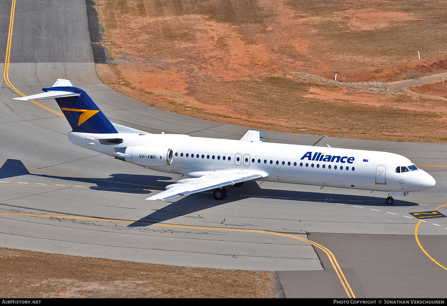 Aircraft Photo of VH-XWR | Fokker 100 (F28-0100) | Alliance Airlines | AirHistory.net #696816