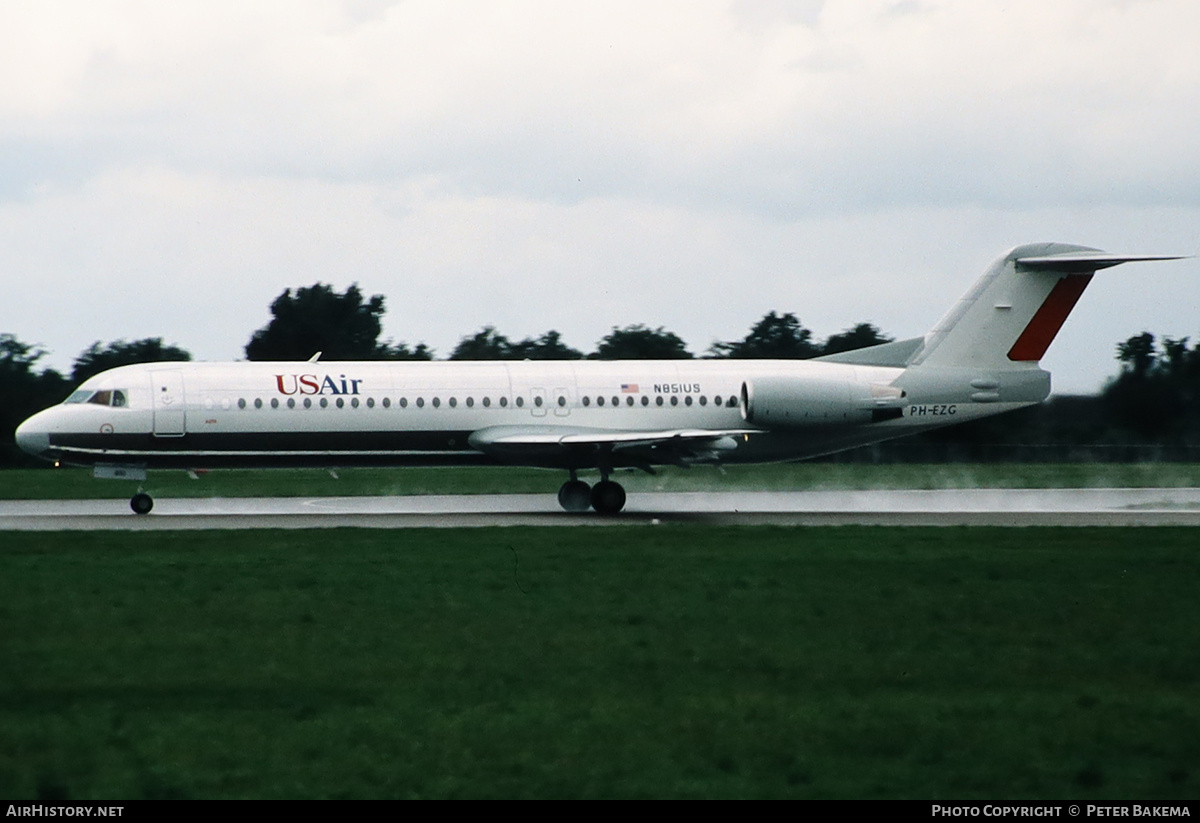 Aircraft Photo of PH-EZG / N851US | Fokker 100 (F28-0100) | USAir | AirHistory.net #696887