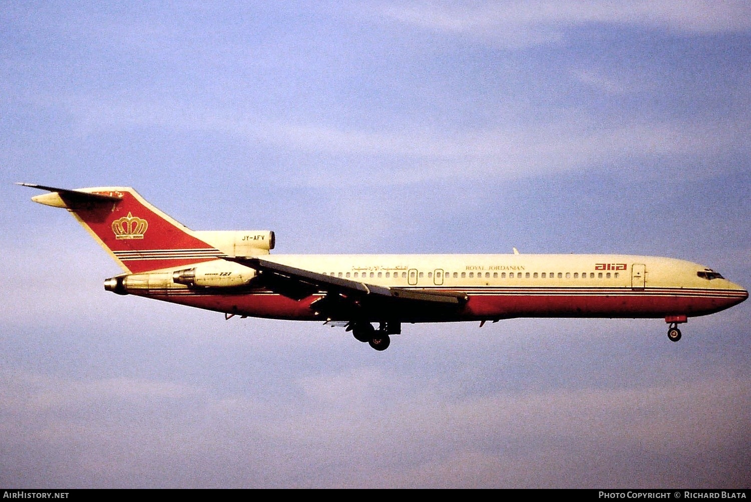 Aircraft Photo of JY-AFV | Boeing 727-2D3/Adv | Alia - The Royal Jordanian Airline | AirHistory.net #696927