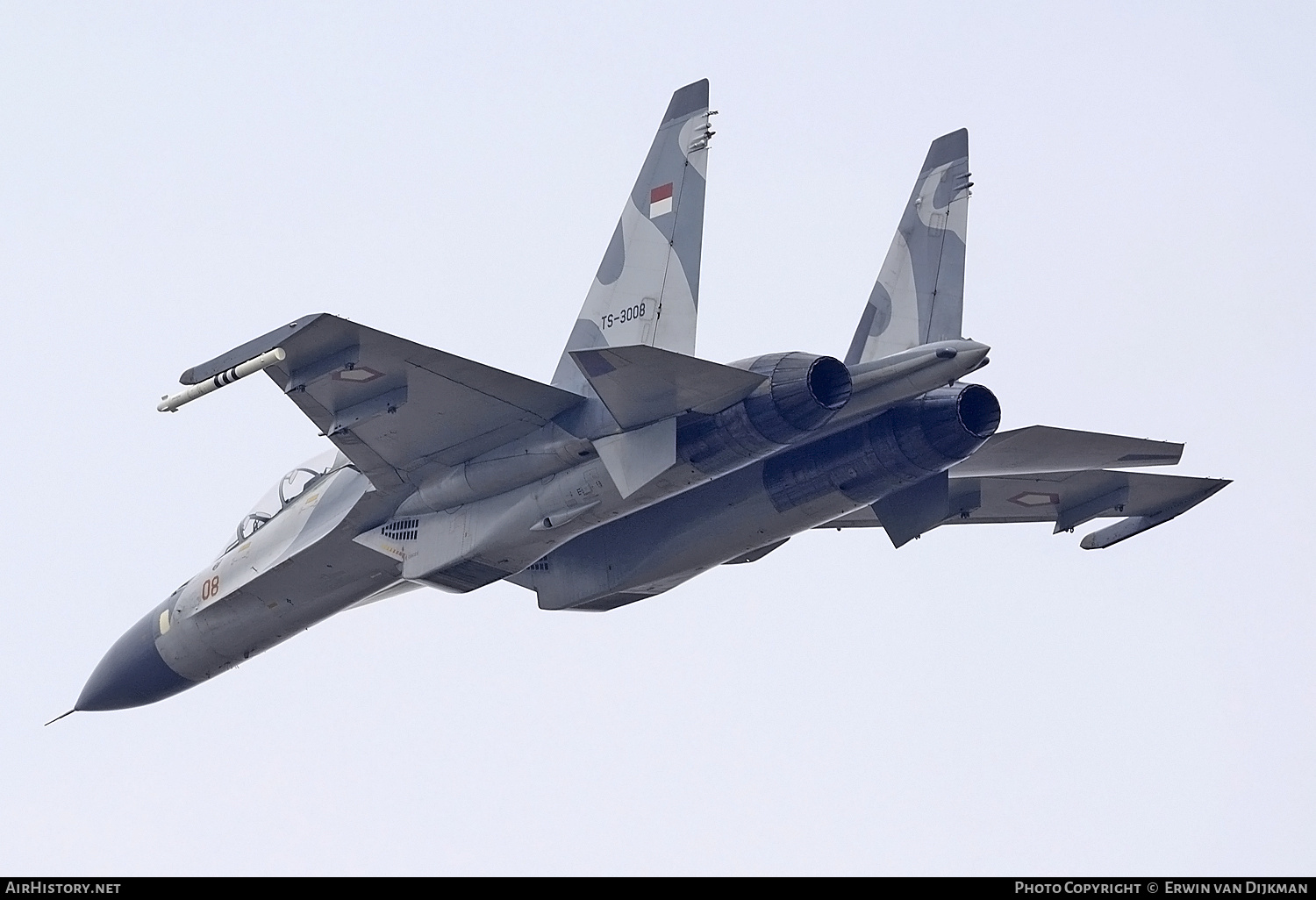 Aircraft Photo of TS-3008 | Sukhoi Su-30MK2 | Indonesia - Air Force | AirHistory.net #697373