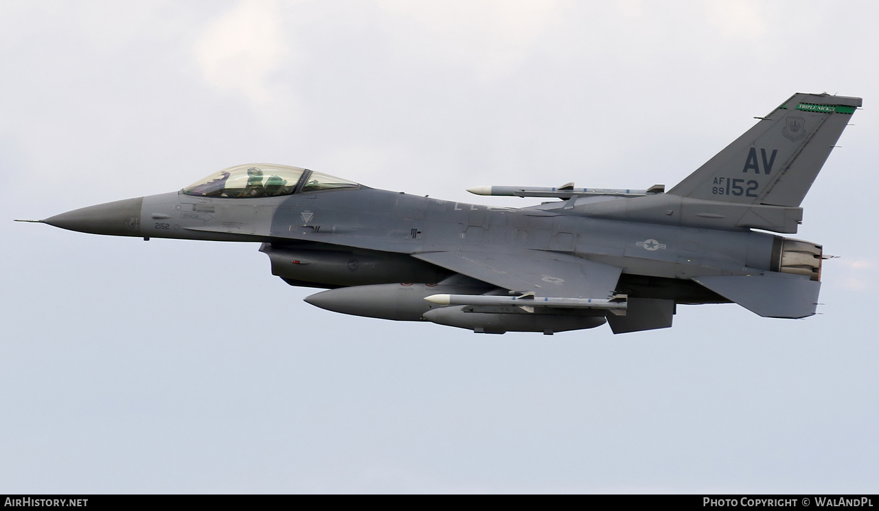 Aircraft Photo of 89-2152 / AF89-152 | Lockheed F-16CM Fighting Falcon | USA - Air Force | AirHistory.net #697564