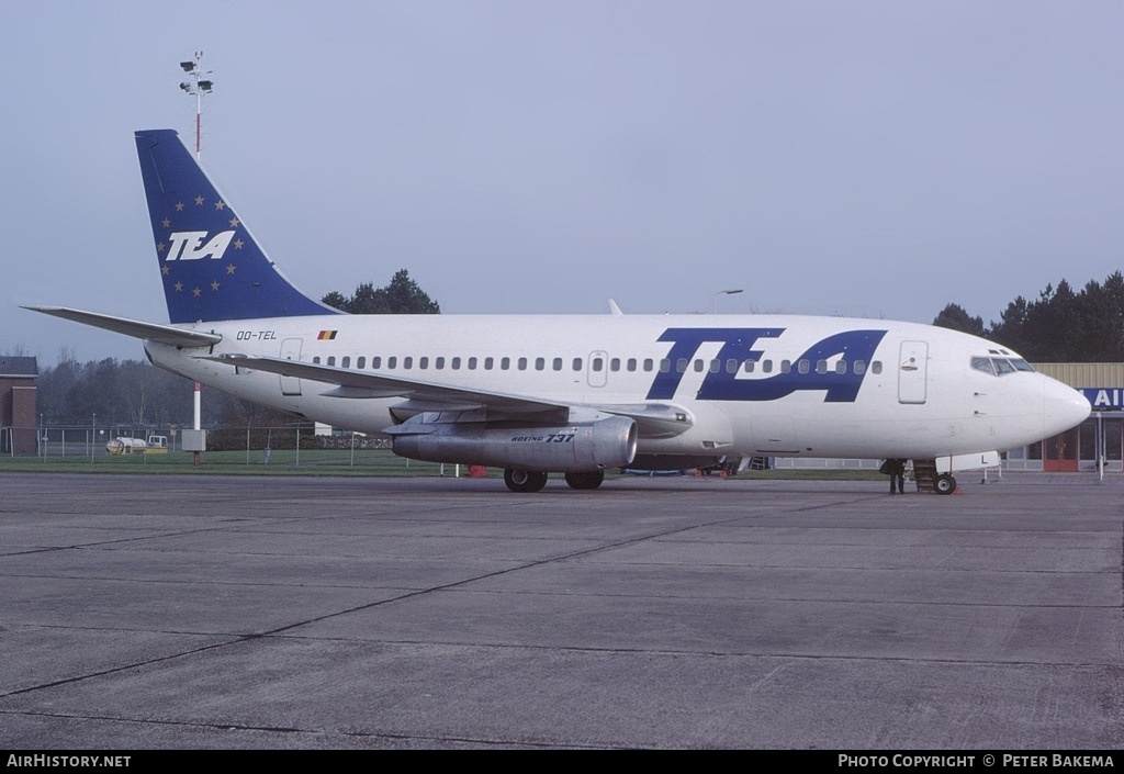 Aircraft Photo of OO-TEL | Boeing 737-2M8/Adv | TEA - Trans European Airways | AirHistory.net #697627