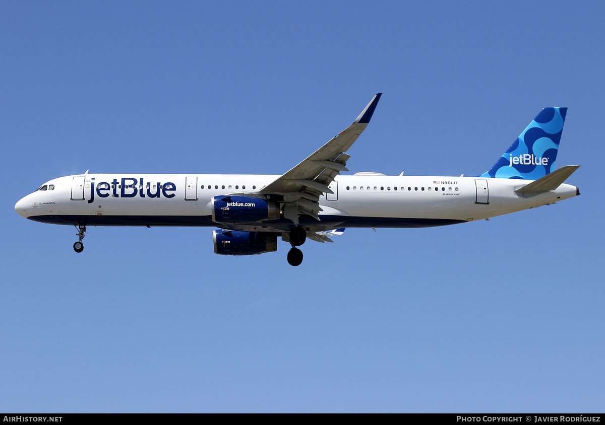 Aircraft Photo of N961JT | Airbus A321-231 | JetBlue Airways | AirHistory.net #697713
