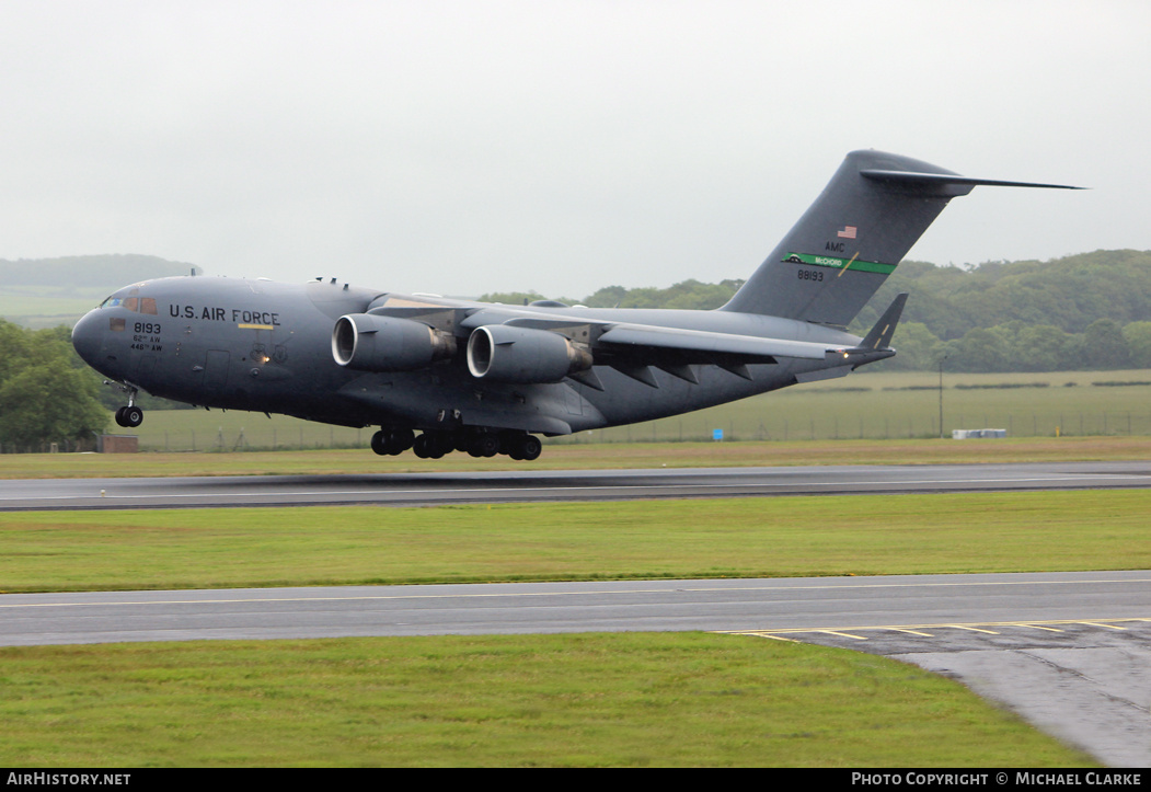 Aircraft Photo of 08-8193 / 88193 | Boeing C-17A Globemaster III | USA - Air Force | AirHistory.net #697982
