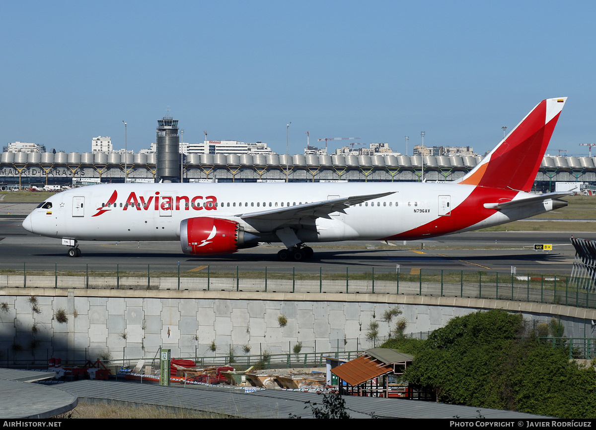 Aircraft Photo of N796AV | Boeing 787-8 Dreamliner | Avianca | AirHistory.net #698310