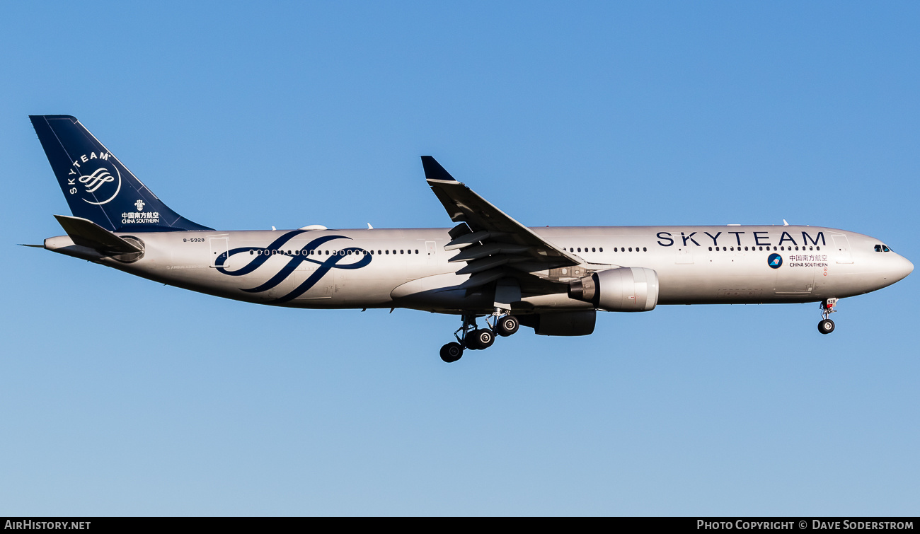 Aircraft Photo of B-5928 | Airbus A330-323E | China Southern Airlines | AirHistory.net #698335