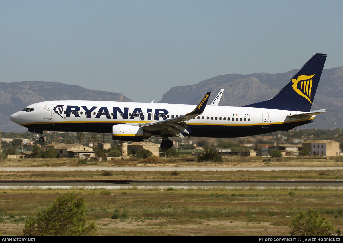Aircraft Photo of EI-EFK | Boeing 737-8AS | Ryanair | AirHistory.net #698358