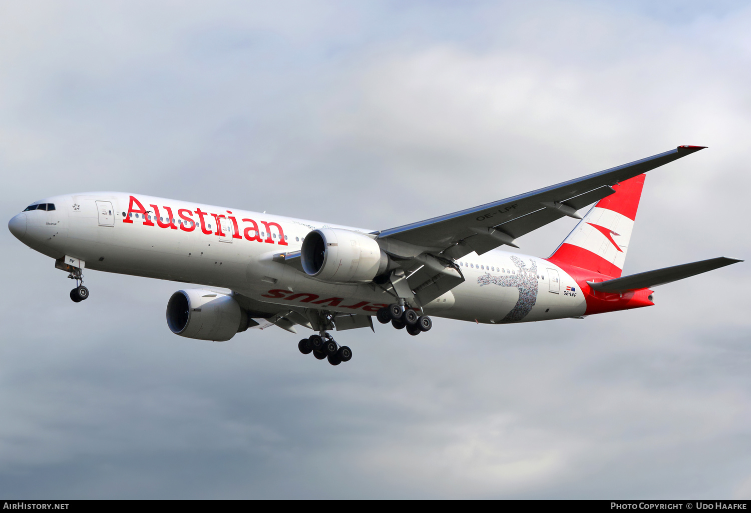 Aircraft Photo of OE-LPF | Boeing 777-2Q8/ER | Austrian Airlines | AirHistory.net #698394
