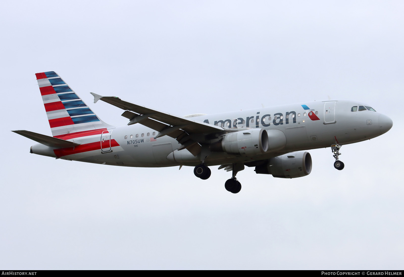 Aircraft Photo of N705UW | Airbus A319-112 | American Airlines | AirHistory.net #698414