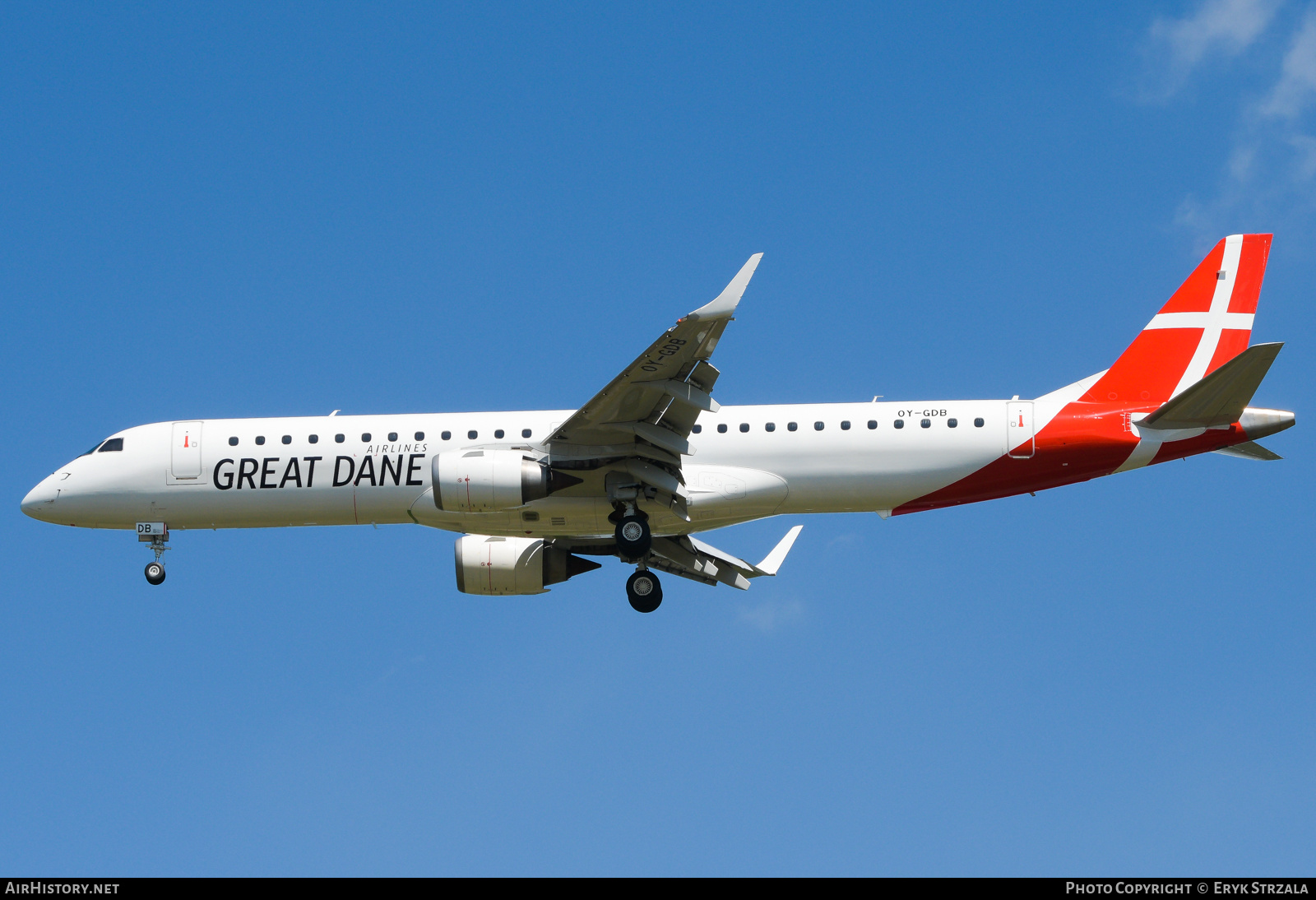 Aircraft Photo of OY-GDB | Embraer 195LR (ERJ-190-200LR) | Great Dane Airlines | AirHistory.net #698499