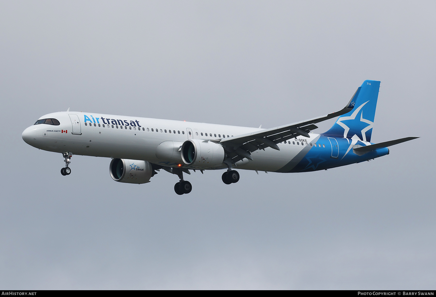 Aircraft Photo of C-GOKE | Airbus A321-271NX | Air Transat | AirHistory.net #698572