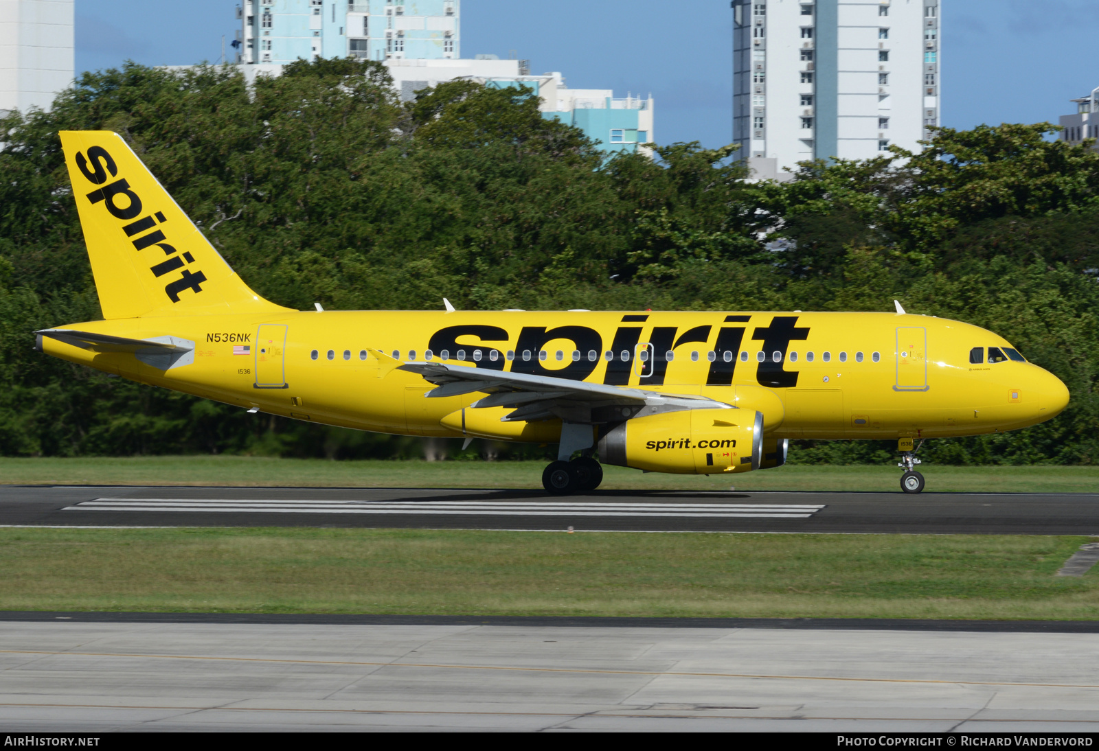 Aircraft Photo of N536NK | Airbus A319-133 | Spirit Airlines | AirHistory.net #698636