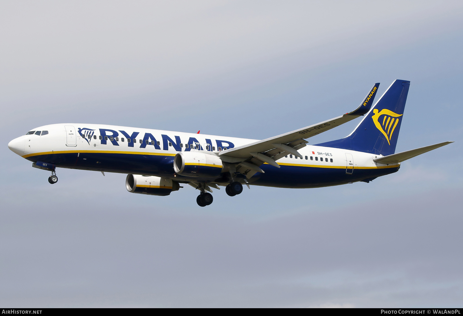 Aircraft Photo of 9H-QES | Boeing 737-8AS | Ryanair | AirHistory.net #698698