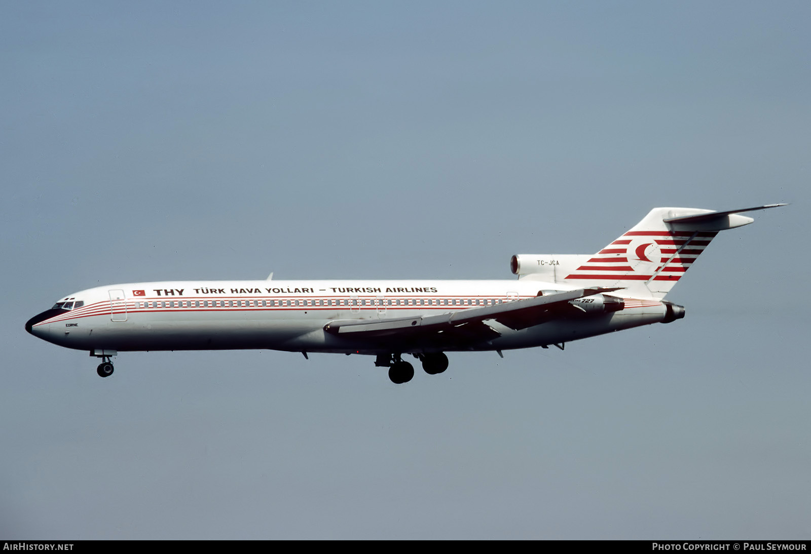 Aircraft Photo of TC-JCA | Boeing 727-2F2/Adv | THY Türk Hava Yolları - Turkish Airlines | AirHistory.net #698717
