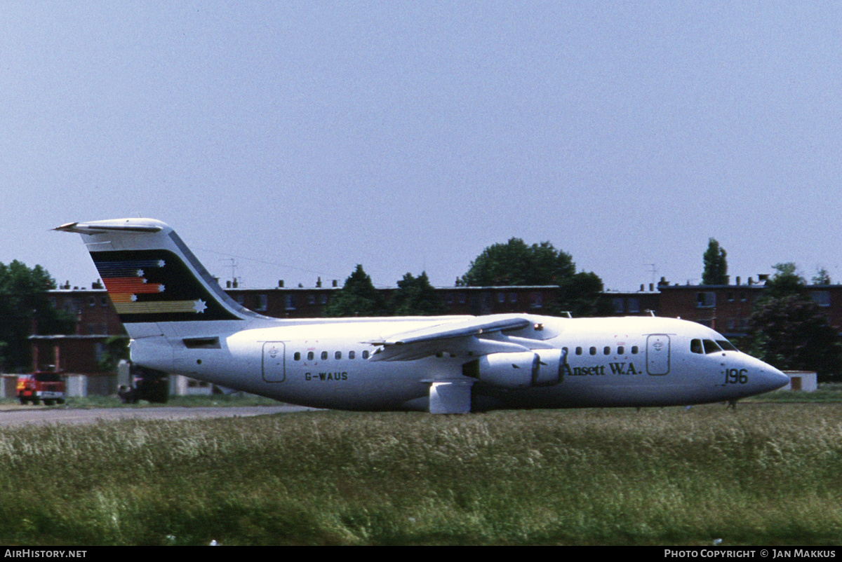 Aircraft Photo of G-WAUS | British Aerospace BAe-146-200 | Ansett W.A. | AirHistory.net #698927