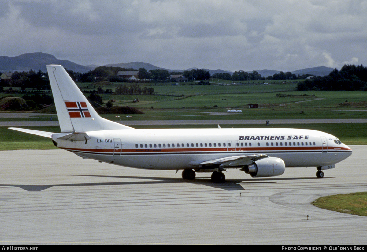 Aircraft Photo of LN-BRI | Boeing 737-405 | Braathens SAFE | AirHistory.net #699104