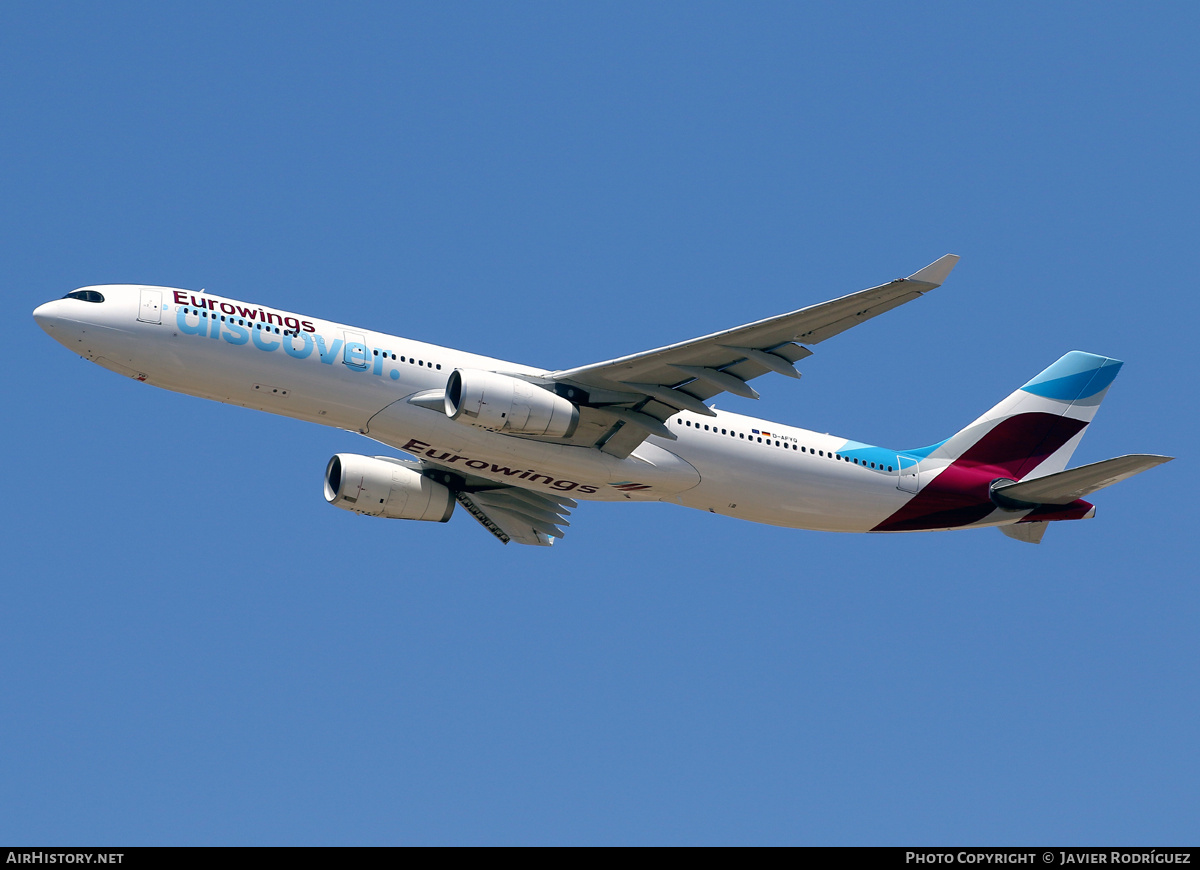 Aircraft Photo of D-AFYQ | Airbus A330-343 | Eurowings Discover | AirHistory.net #699160