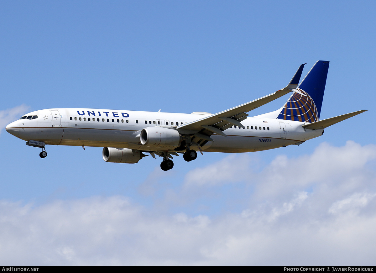 Aircraft Photo of N76533 | Boeing 737-824 | United Airlines | AirHistory.net #699251