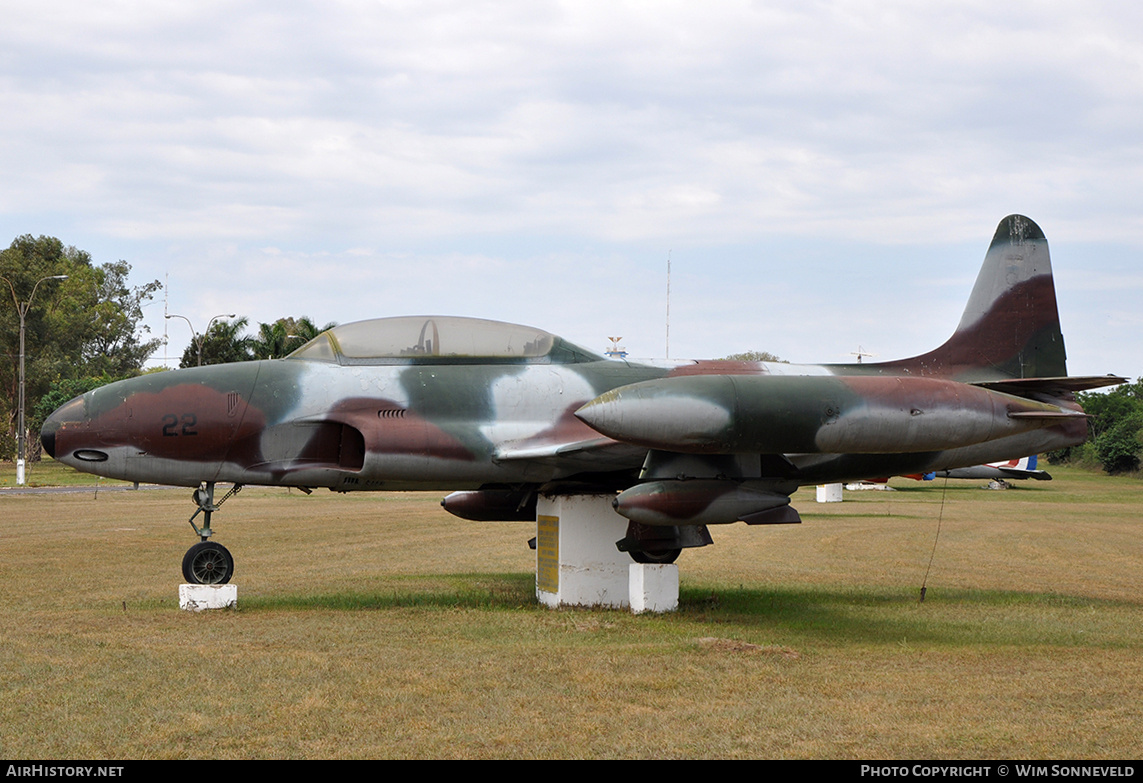 Aircraft Photo of 1022 | Lockheed T-33A | Paraguay - Air Force | AirHistory.net #699478