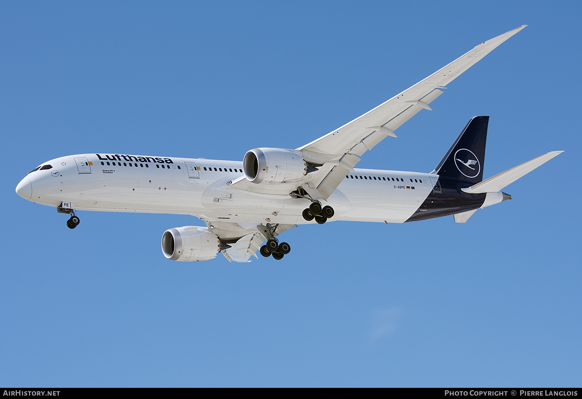 Aircraft Photo of D-ABPE | Boeing 787-9 Dreamliner | Lufthansa | AirHistory.net #699778