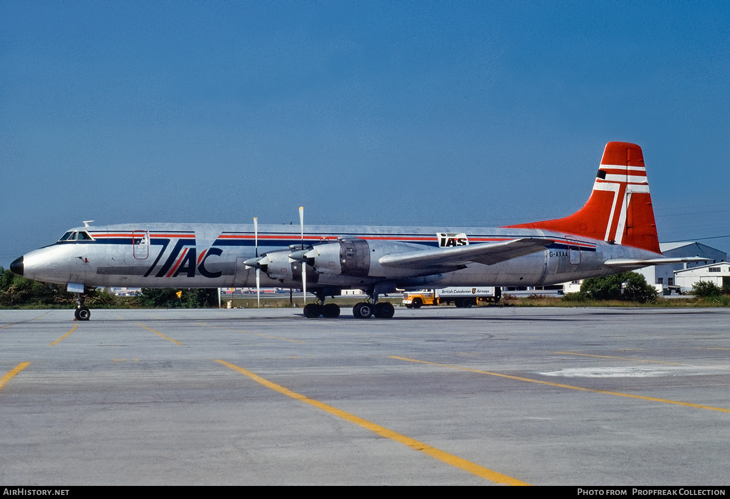 Aircraft Photo of G-AXAA | Canadair CL-44D4-2 | Transmeridian Air Cargo | AirHistory.net #699859