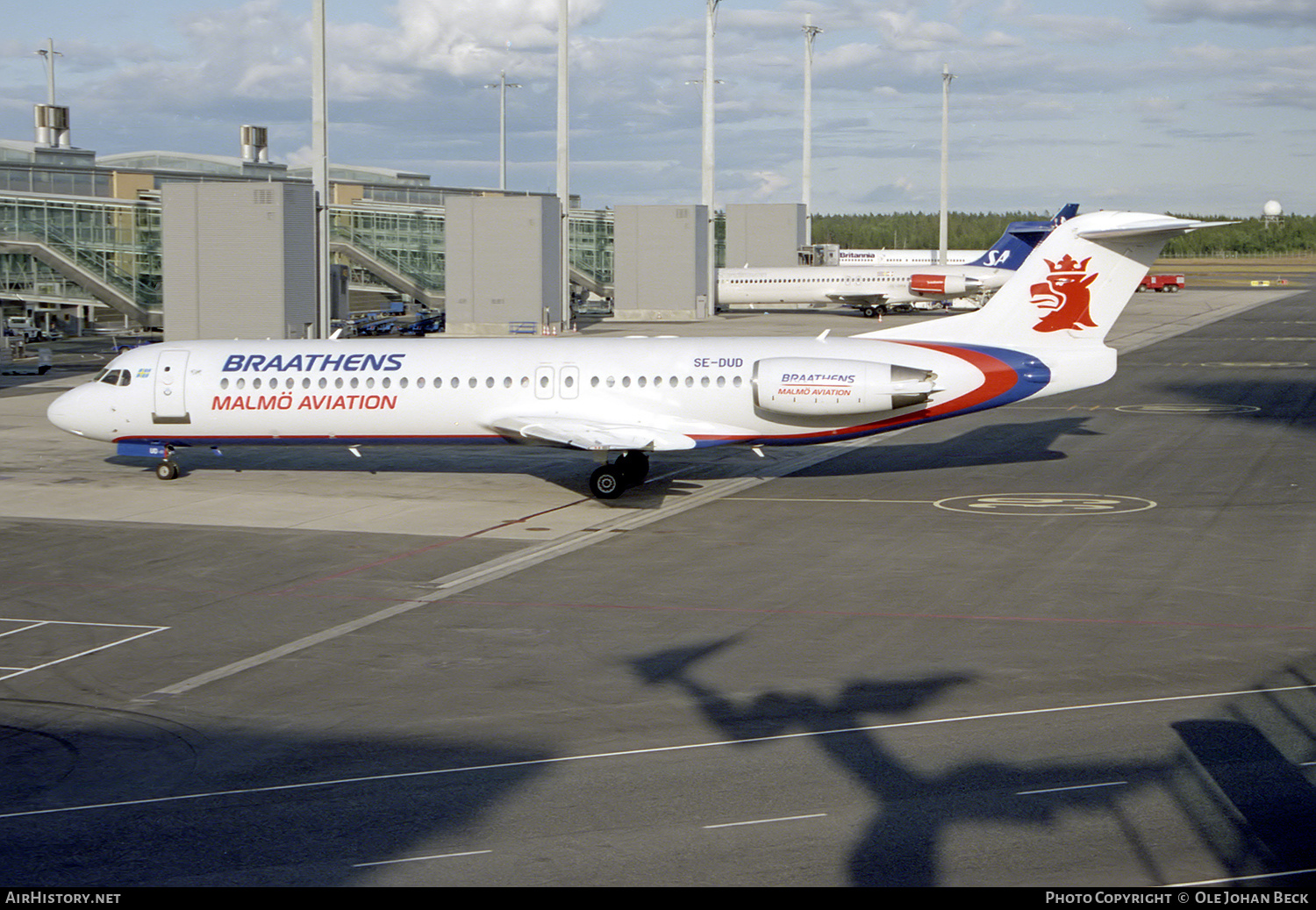Aircraft Photo of SE-DUD | Fokker 100 (F28-0100) | Braathens Malmö Aviation | AirHistory.net #699902