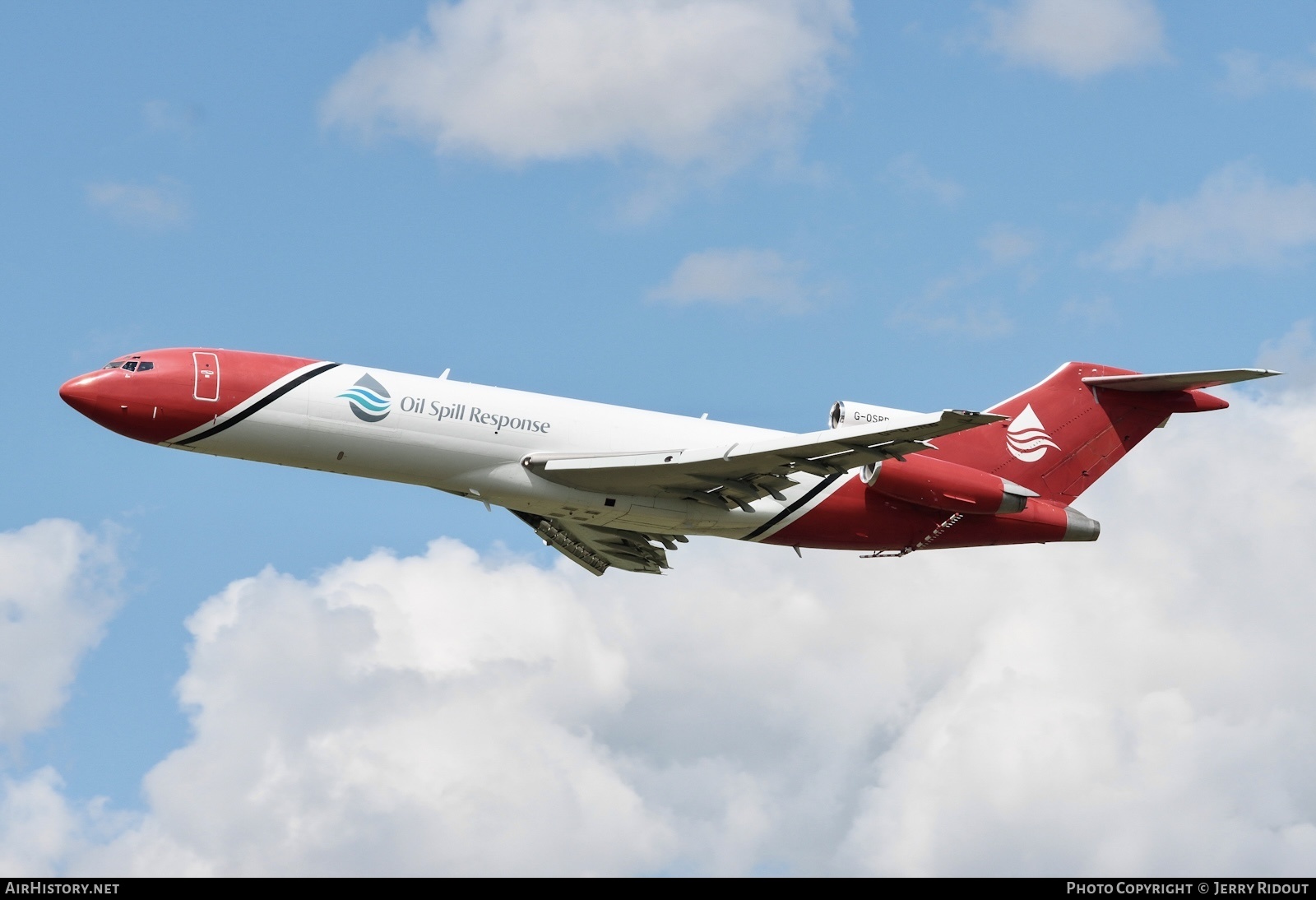 Aircraft Photo of G-OSRB | Boeing 727-2S2F/Adv(RE) Super 27 | Oil Spill Response | AirHistory.net #700020