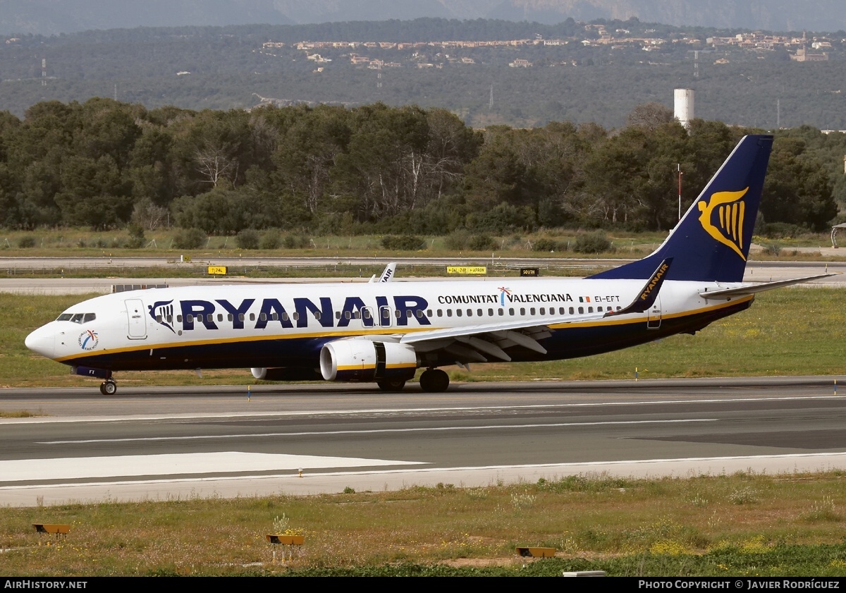 Aircraft Photo of EI-EFT | Boeing 737-8AS | Ryanair | AirHistory.net #700072
