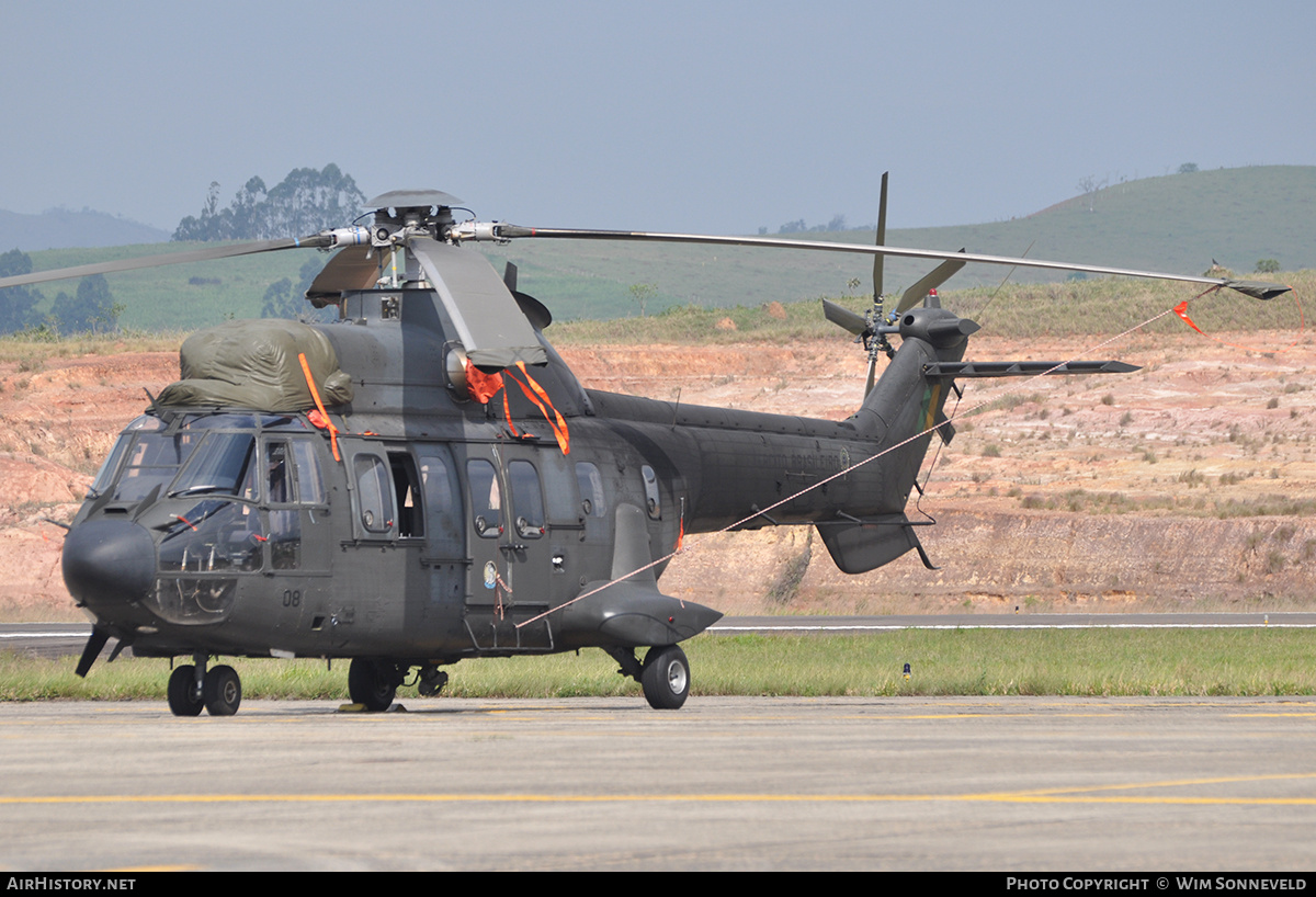 Aircraft Photo of EB-4008 | Aerospatiale HM-3 Cougar (AS-532UE) | Brazil - Army | AirHistory.net #700211