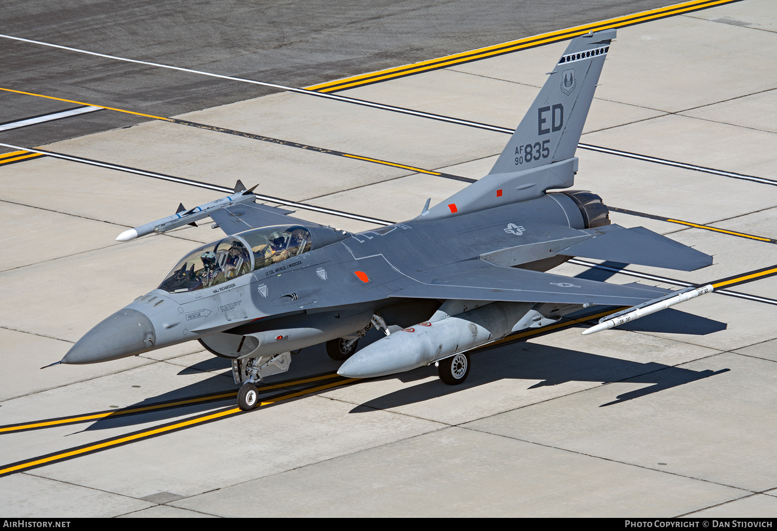 Aircraft Photo of 90-0835 / AF90-835 | General Dynamics F-16DM Fighting Falcon | USA - Air Force | AirHistory.net #700241